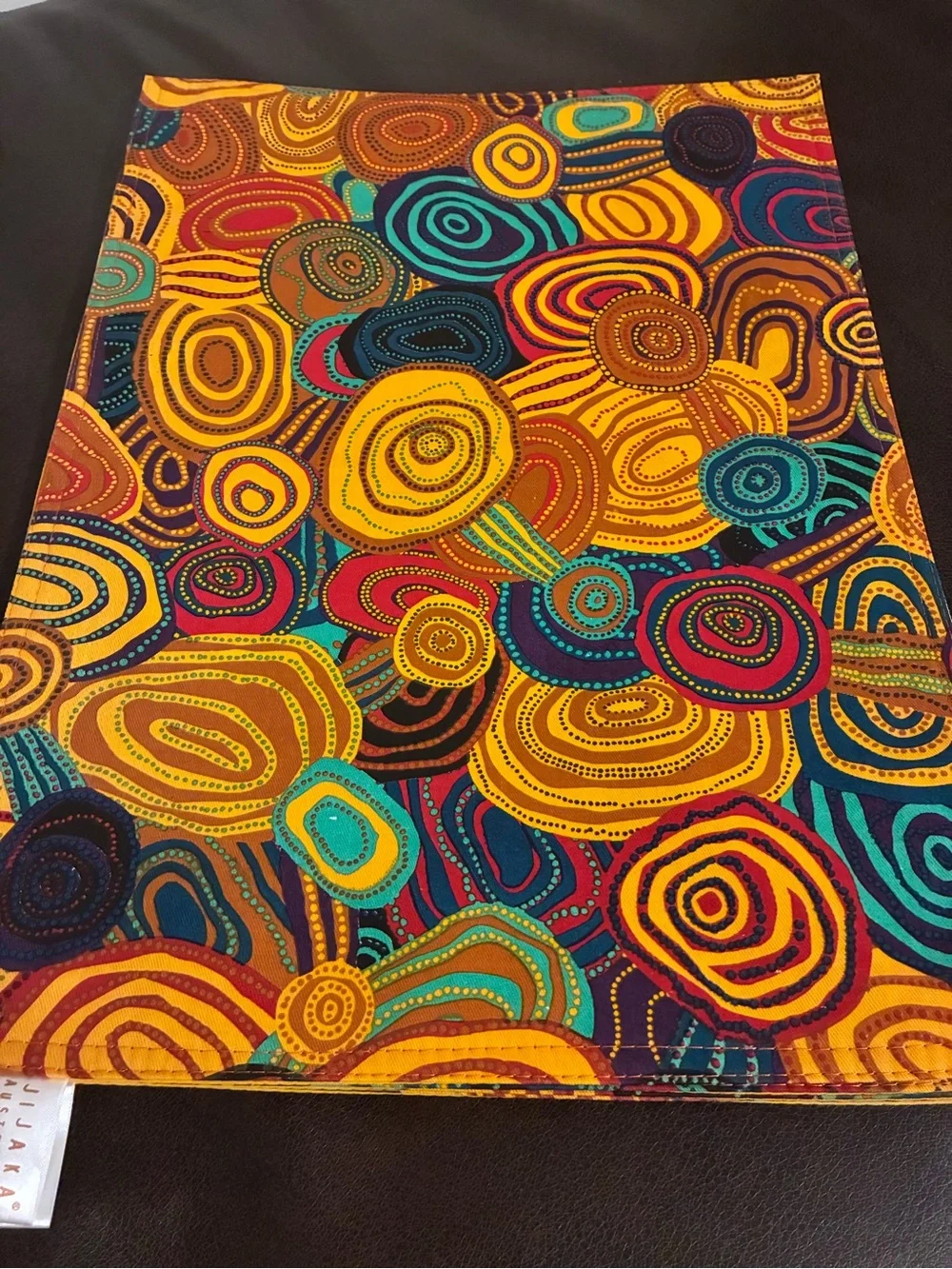 Vibrant Multi-Color Abstract Dot Print Placemats Set of 4 Size 17”X 13”